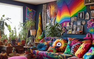 How can I incorporate trippy weed art into my home decor?