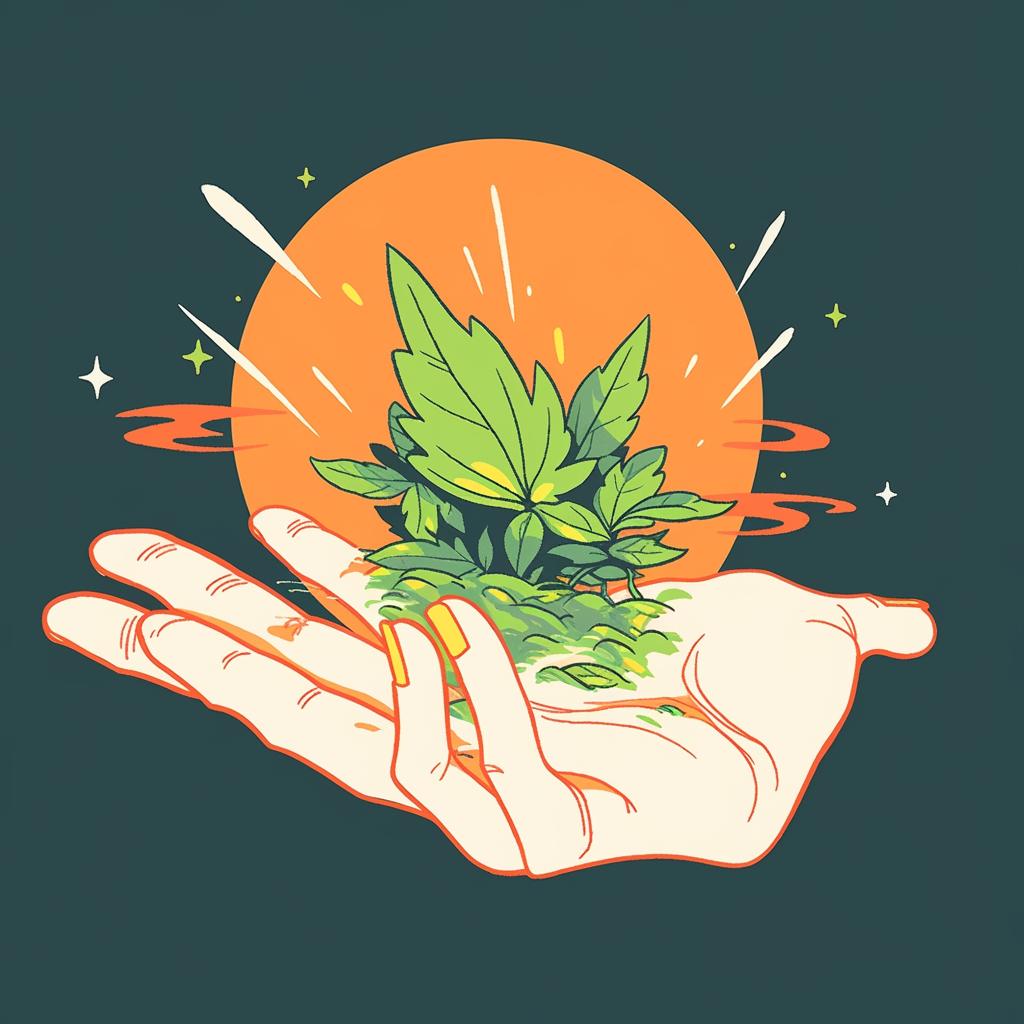 A hand clicking on a chosen weed t-shirt design