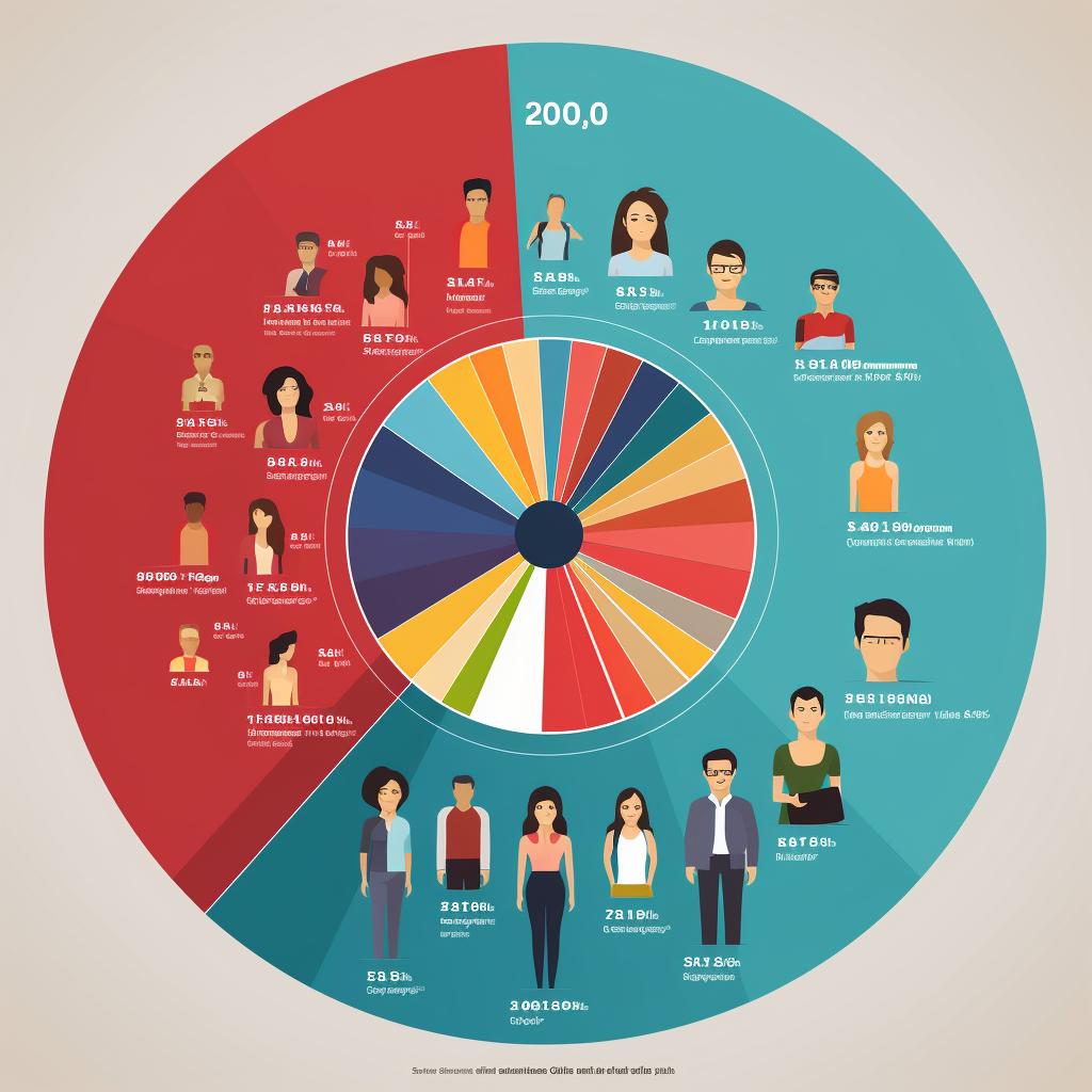 A demographic chart showing the target audience